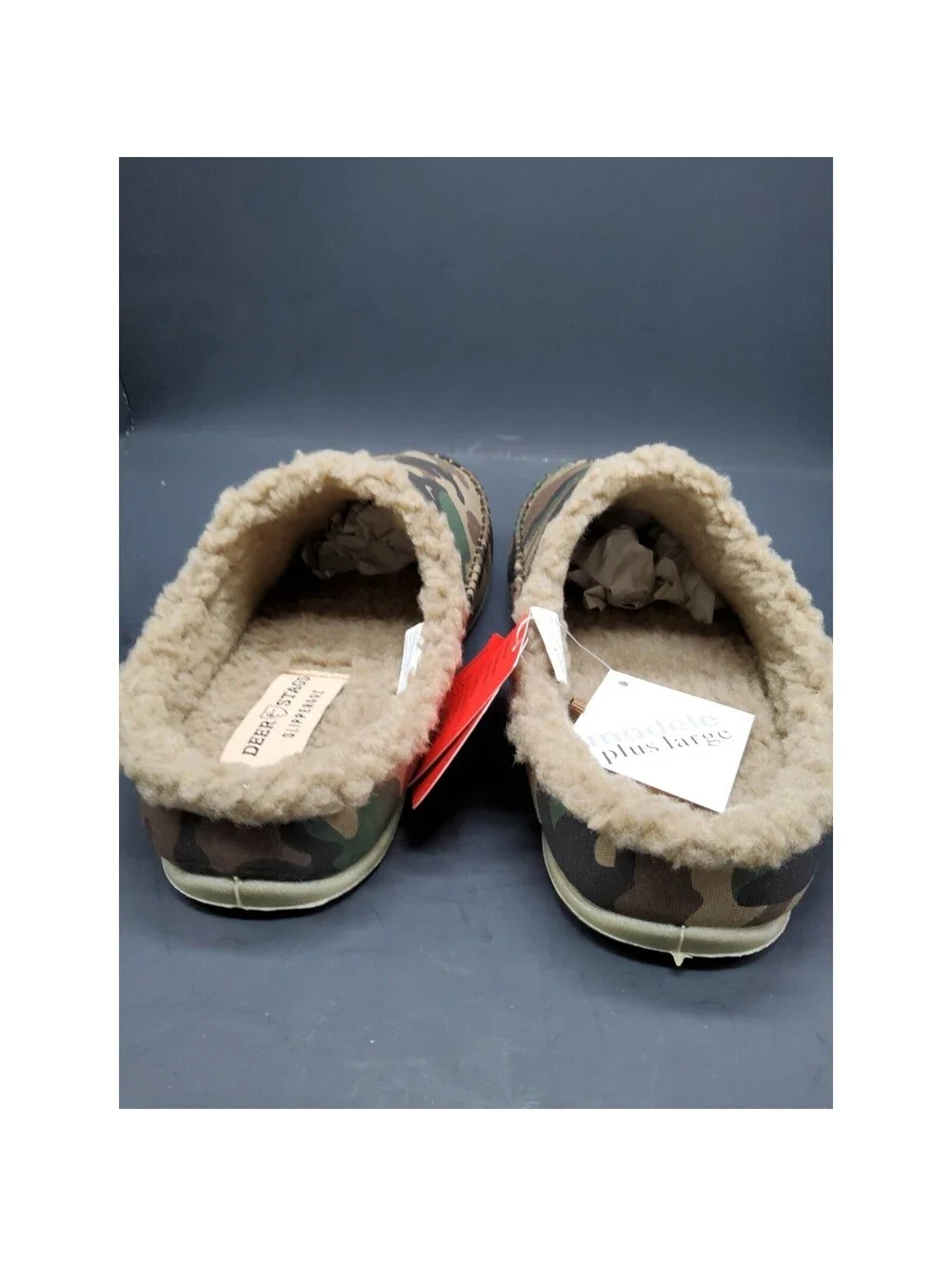 NEW Deer Stags Nordic Indoor Outdoor Slippers Camo Supro Tech Men's Sz 8 Wide